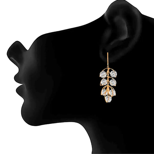 Turn heads with these Gold-Plated Leaf Drop